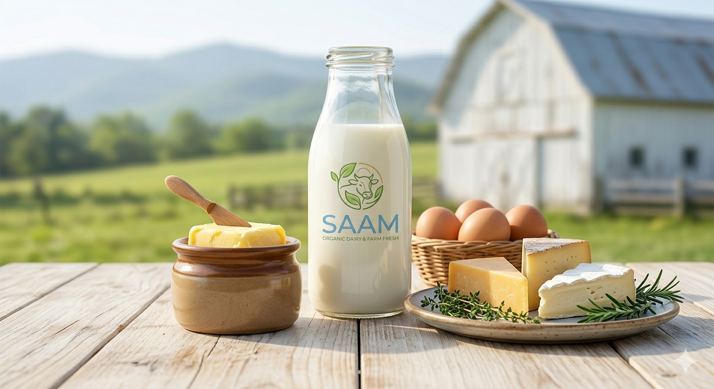 SAAM Organic Dairy Islamabad - Pure Milk, Cultured Butter and Farm Fresh Eggs Delivery